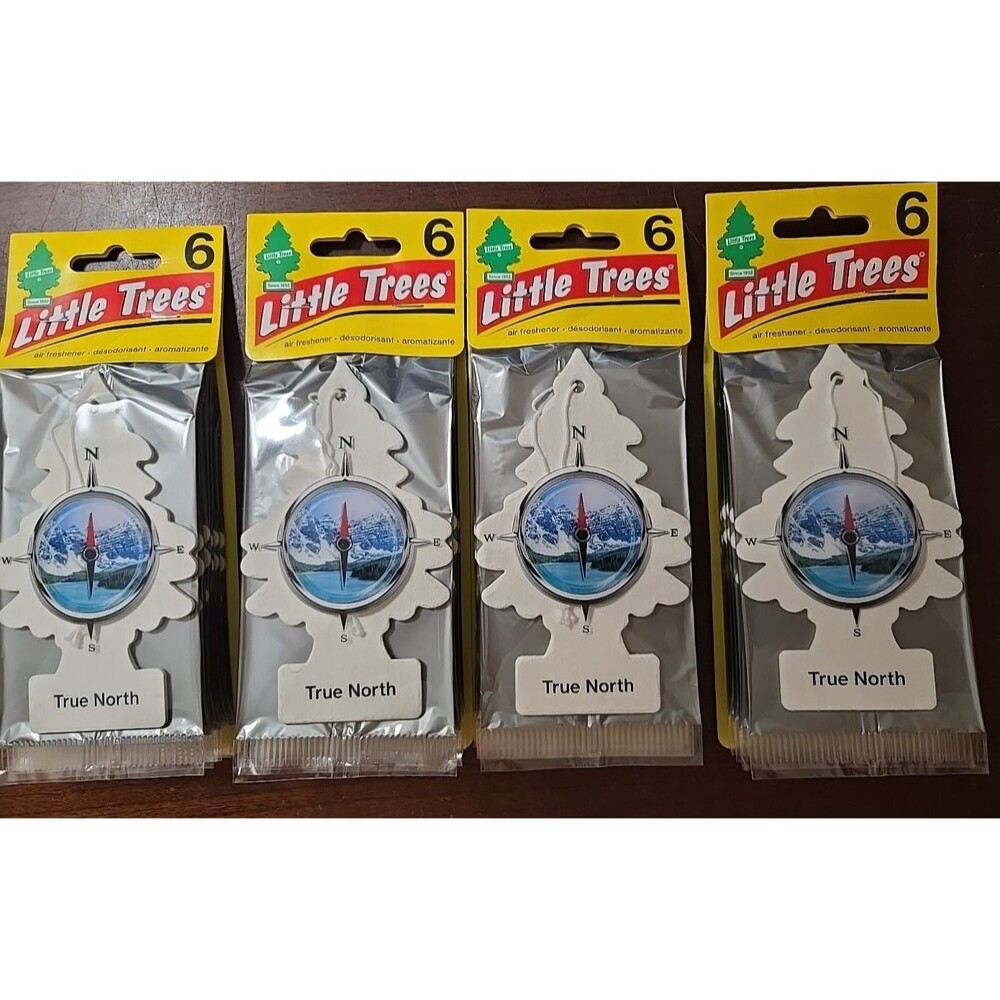 Little Trees PAPER Air Freshener, TRUE NORTH, 24 Pack